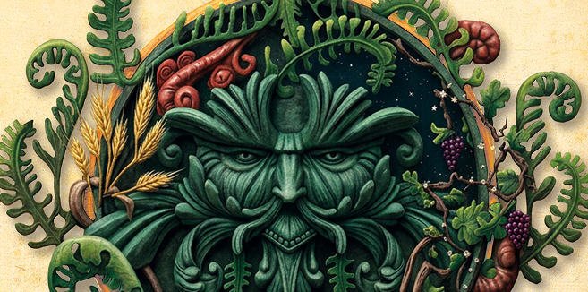 Le Mercure végétal représenté par une fougère mercurielle, le caducée et les symboles de la transmutation alchimique.
