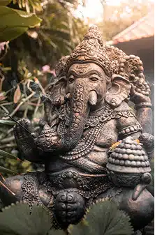 Statue de Ganesh évoquant la symbolique du nez et de l’odorat